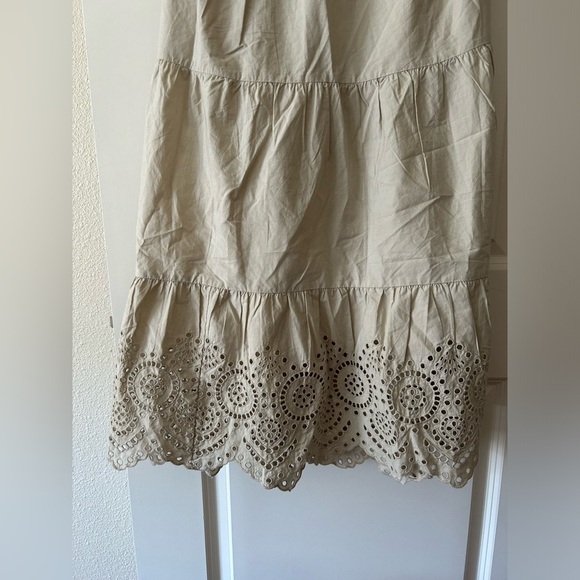 GAP 100% Cotton Beige One-Shoulder Midi Dress Size 4 - Picture 11 of 12